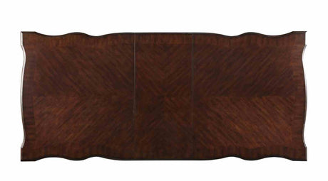 Nouvelle Traditional Dining Collection - 95" Extendable Table, Tufted Chairs & Hutch Buffet in Brown Cherry – Brown, view 2