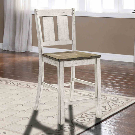 Dakota Rustic Farmhouse 48" Round Counter Height Table, Set & Chairs - 2 Counter Height Chairs