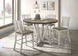 Dakota Rustic Farmhouse 48" Round Counter Height Table, Set & Chairs - Counter Height Table Only (48" Round)