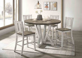 Dakota Rustic Farmhouse 48" Round Counter Height Table, Set & Chairs - Counter Height Table Only (48" Round)