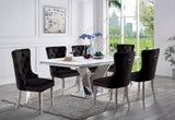 Valdevers Glam 78" Faux Marble Dining Table & Set - Table Only (78")