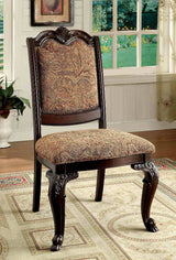 Bellagio Traditional Dining Collection - 60" Round or 108" Extendable Pedestal Table, Chairs, Server & Mirror in Brown Cherry – Brown, view 5