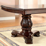 Bellagio Traditional Dining Collection - 60" Round or 108" Extendable Pedestal Table, Chairs, Server & Mirror in Brown Cherry – Brown, view 13