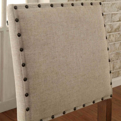 Sania Rustic Bar & Counter Height Dining Collection - Distressed Tables, Chairs & Nailhead Benches – Black & Brown, view 15