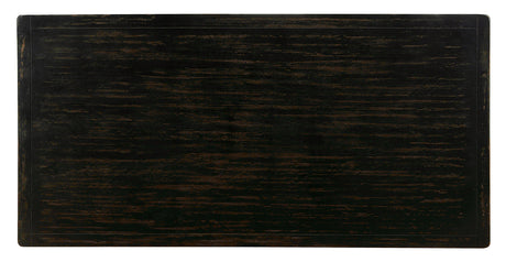 Sania Rustic Counter Height Dining Collection - Linen-Like Upholstered Seating & Distressed Antique Black or Rustic Oak – Black & Beige, view 3
