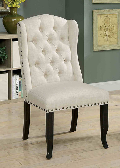 Sania Rustic Dining Collection - 2 Wingback Chairs