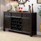 Sania Rustic Counter Height Dining Collection - Linen-Like Upholstered Seating & Distressed Antique Black or Rustic Oak – Black & Beige, view 14