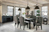 Sania Rustic Dining Collection - 6pcs- 84" Table + 4 Wingback Chairs + 3-Seat Bench