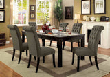 Sania Rustic Dining Collection - 7pcs- 84" Table + 6 Wingback Chairs
