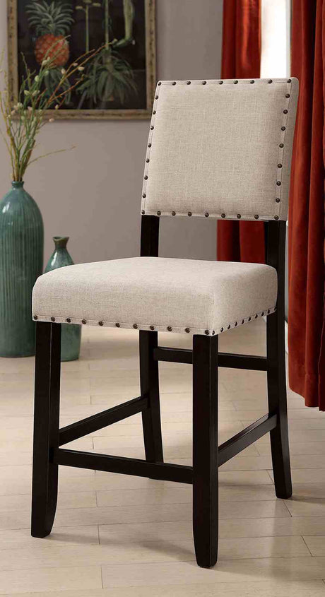 Sania Rustic Bar & Counter Height Dining Collection - Distressed Tables, Chairs & Nailhead Benches – Black & Brown, view 17