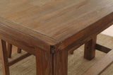 Sania Rustic Bar & Counter Height Dining Collection - Distressed Tables, Chairs & Nailhead Benches – Black & Brown, view 19