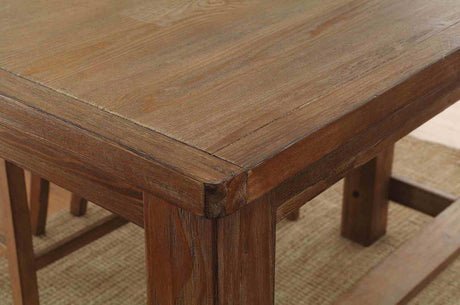 Sania Rustic Bar & Counter Height Dining Collection - Distressed Tables, Chairs & Nailhead Benches – Black & Brown, view 19