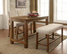 Sania Rustic Counter Height Dining Collection - 5pcs- Counter Table + 4 Counter Chairs
