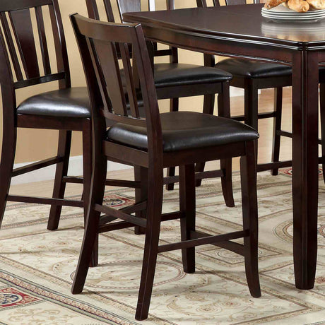 Edgewood II Transitional Counter Height Dining Table & Chairs - 16" Expandable Leaf & Espresso – Brown, view 2
