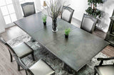Alpena Transitional Dining Collection - 103" Extendable Double Pedestal Table, Leatherette Chairs & Hutch in Brown Cherry or Gray – Brown & Gray, view 8