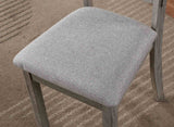 Laquila Rustic 60" Trestle Dining Collection - Ladder Back Chairs & Upholstered Bench in Wire-Brushed Gray – Gray, view 8