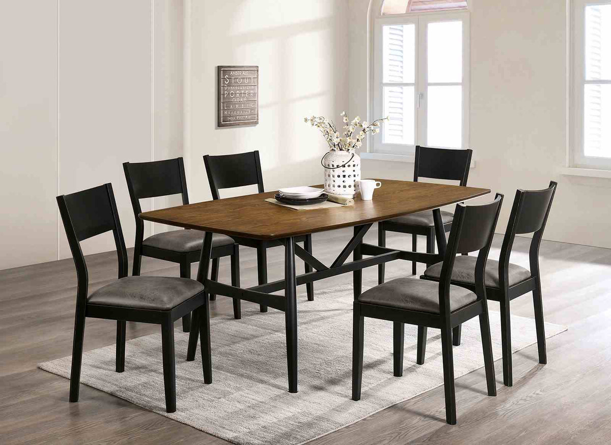 Oberwil Mid-Century Modern Trestle Dining Table & Set - Table Only