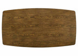 Oberwil Mid-Century Modern Trestle Dining Table & Set - Plank Top & Two-Tone Antique Oak/Black – Brown & Black, view 4
