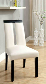 Luminar Contemporary 76" Glass Insert Dining Table & Set - 2 Side Chairs