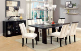 Luminar Contemporary 76" Glass Insert Dining Table & Set - Table Only (76")
