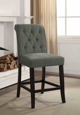 Izzy Rustic Counter Height Chairs, Set of 2 - Gray / Antique Black