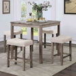 Torreon Farmhouse 5-Piece Counter Height Dining Set