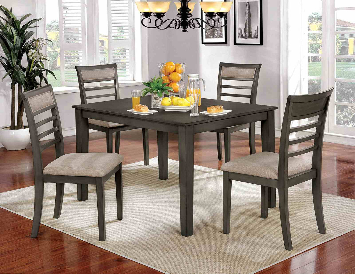 Fafnir Transitional Dining & Counter Height Sets - 5pcs- 48" Dining Table + 4 Chairs