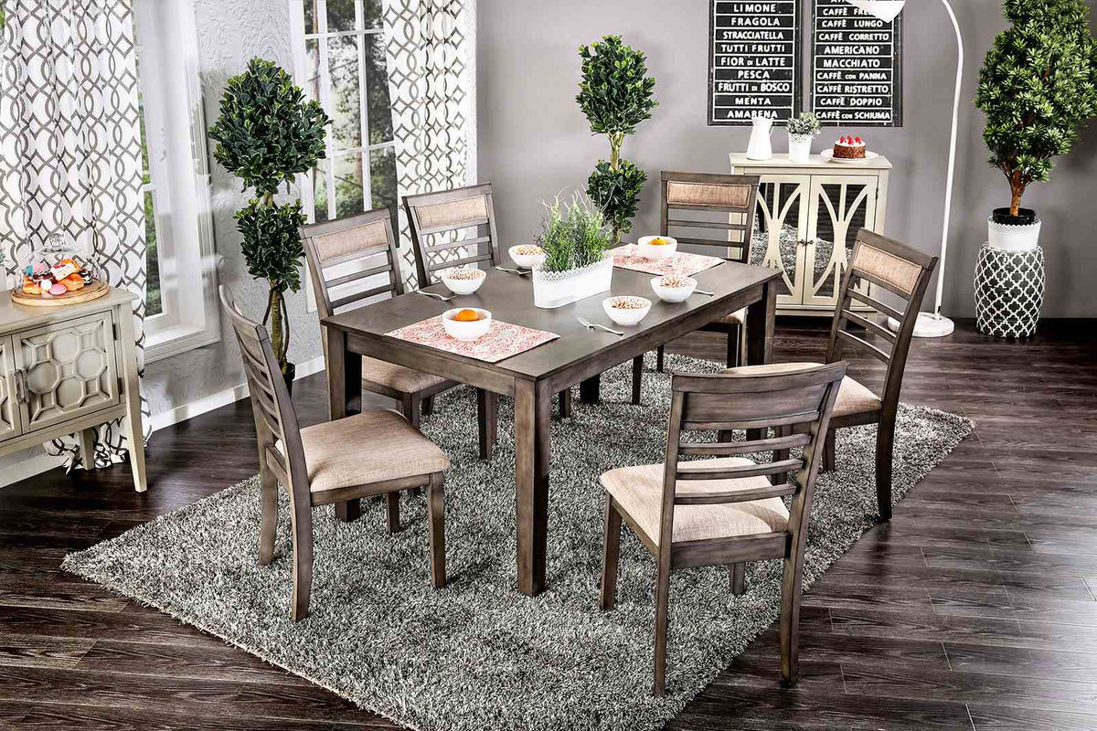 Taylah Transitional 7-Piece Dining Set - 