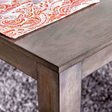 Taylah Transitional 7-Piece Dining Set - 60" Table & Padded Slat Back Chairs in Weathered Gray – Gray & Beige, view 2
