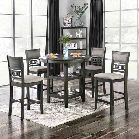 Milly Transitional 5-Piece Counter Height Dining Set - 