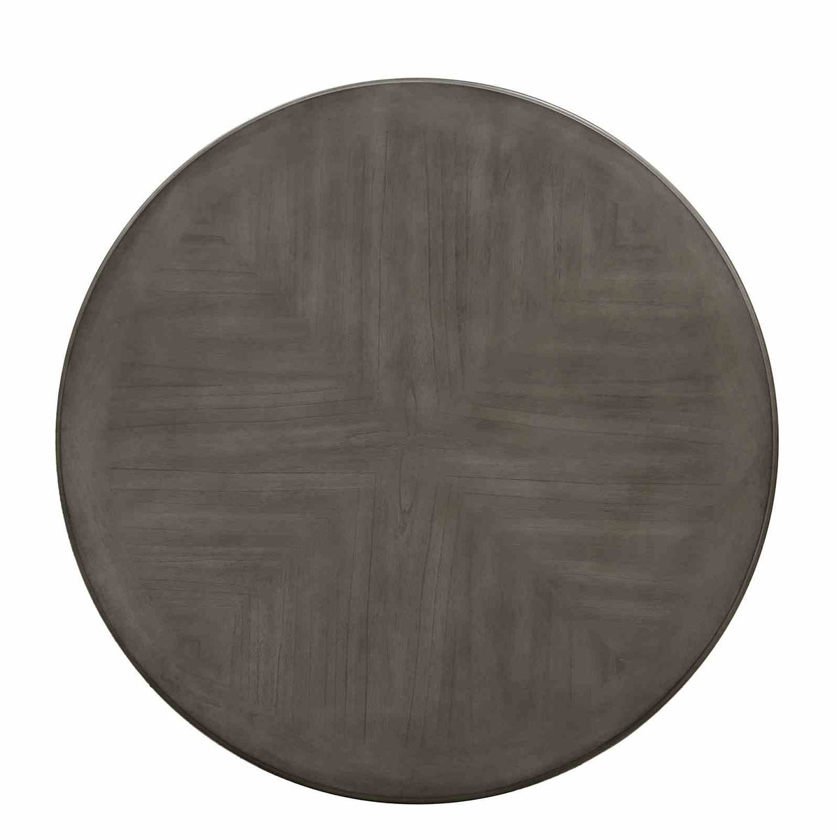 Milly Transitional 5-Piece Counter Height Dining Set - Round Table with Shelves & Padded Chairs in Gray – Gray, view 3