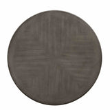 Milly Transitional 5-Piece Counter Height Dining Set - Round Table with Shelves & Padded Chairs in Gray – Gray, view 3