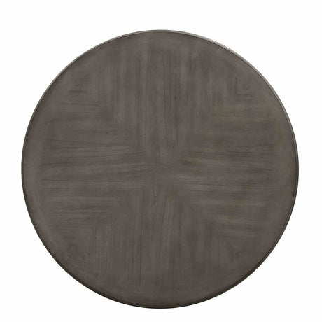 Milly Transitional 5-Piece Counter Height Dining Set - Round Table with Shelves & Padded Chairs in Gray – Gray, view 3