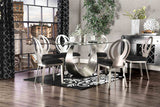 Orla Contemporary 60" Glass Top Dining Table & Set - Dining Table Only