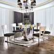 Nova Contemporary 60" Glass Top Dining Table & Set - Dining Table Only (60")