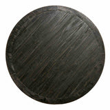 Alfred Rustic Dining Collection - 48" Round & 72" Trestle Tables, Button-Tufted Chairs & Bench in Antique Black – Black & Gray, view 18