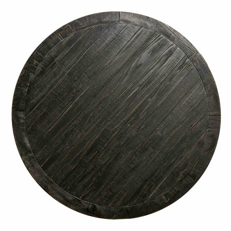 Alfred Rustic Dining Collection - 48" Round & 72" Trestle Tables, Button-Tufted Chairs & Bench in Antique Black – Black & Gray, view 18