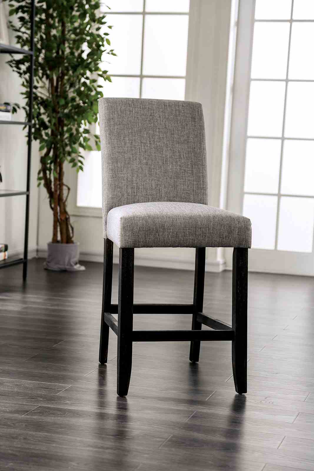 Brule Counter Height Dining Table & Set - 2 Light Gray Counter Chairs