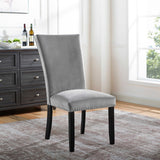 Kian Contemporary 70" Marble Top Dining Table & Set - 2 Side Chairs - Light Gray