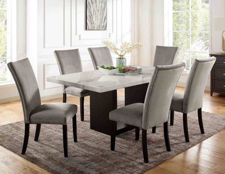 Kian Contemporary 70" Marble Top Dining Table & Set - Table Only (70")