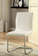 Lodia I Contemporary Glass Top Dining Table & Chairs - 2 Side Chairs