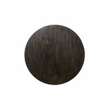 Nerissa Rustic Dining Collection - 48" Round Pedestal or 84" Trestle Table with Button Tufted Chairs in Antique Black – Black & Beige, view 3