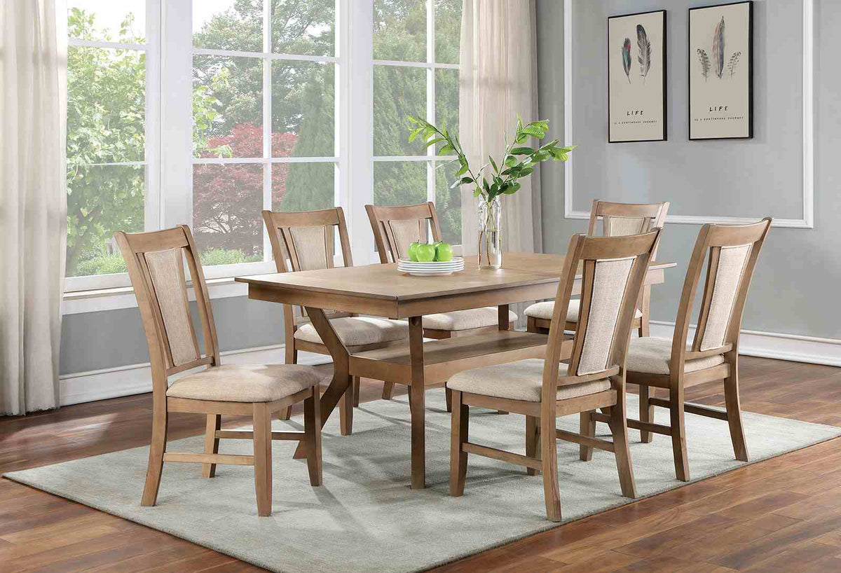 Upminster Transitional 64" Dining Table & 7-Piece Set - Table Only (64")