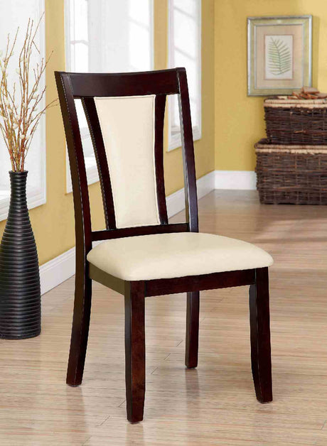 Brent Transitional 64" Faux Marble Top Dining Table & Set - 2 Side Chairs
