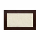 Brent Transitional 64" Faux Marble Top Dining Table & Set - Padded Ivory Chairs & Dark Cherry Finish – Brown & Beige, view 2