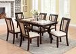 Brent Transitional 64" Faux Marble Top Dining Table & Set - Table Only (64")