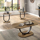 Olbia Industrial Coffee Table Set & Sofa Table - 3pcs- Coffee Table + 2 End Tables