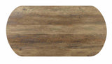 Olbia Industrial Coffee Table Set & Sofa Table - U-Shaped Steel Base in Rustic Oak & Sand Black – Brown & Black, view 4