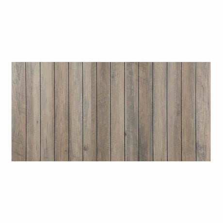 Lobb Industrial Coffee, End & Sofa Tables - Slat Design with Wheel Legs in Natural Tone & Black – Natural & Black, view 5