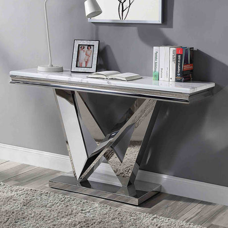 Villarsglane Glam Faux Marble Occasional Tables - Sofa Table